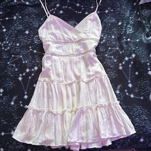 altar’d state white ruffle mini dress L